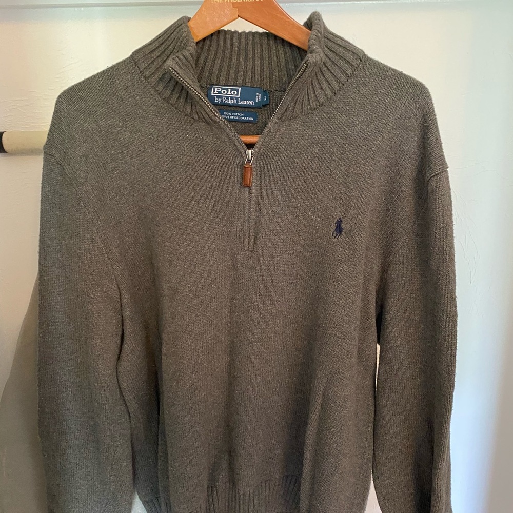 Grey Polo Ralph Lauren quarter zip - L